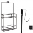 Duschkorg i metall, Över Duschvägg / Stång Två hyllor, CUBIKO CADDY, Umbra, Svart Duschkorg i metall, Över Duschvägg / Stång Två hyllor, CUBIKO CADDY, Umbra, Svart