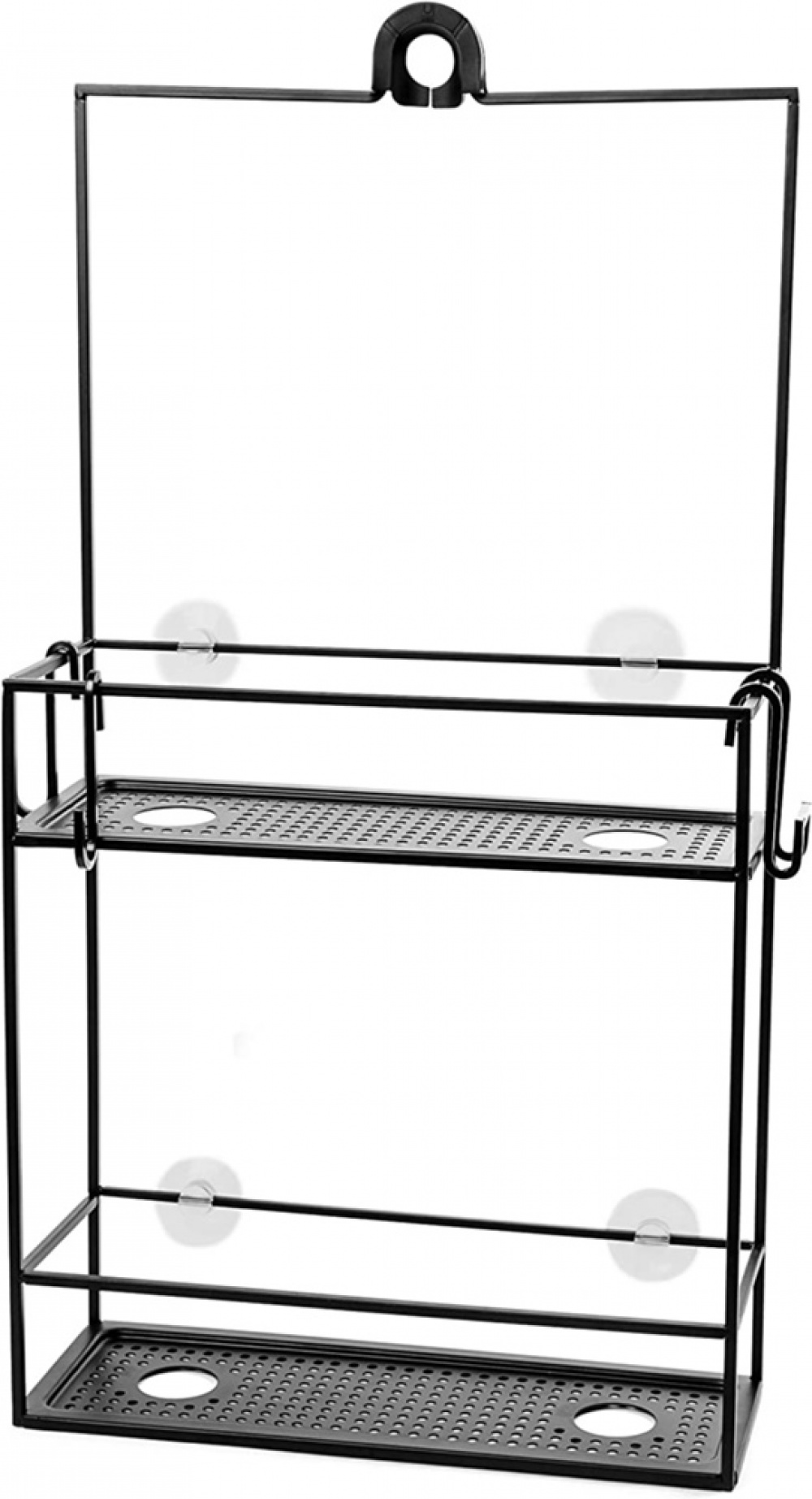 Duschkorg i metall, Över Duschvägg / Stång Två hyllor, CUBIKO CADDY, Umbra, Svart i gruppen Förvaring / Badrumsförvaring / Bad- och duschkorgar hos SmartaSaker.se (40521)