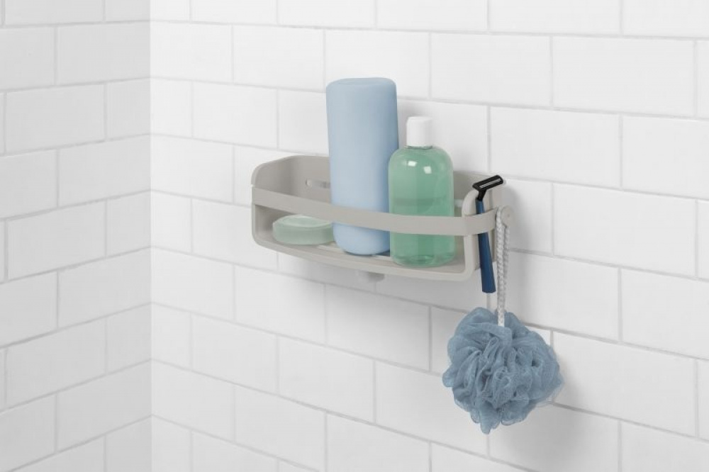 Duschkorg med sugproppar, FLEX GEL-LOCK, 10 x 33 x H 8 cm, Umbra, Grå i gruppen Förvaring / Badrumsförvaring hos SmartaSaker.se (40523)