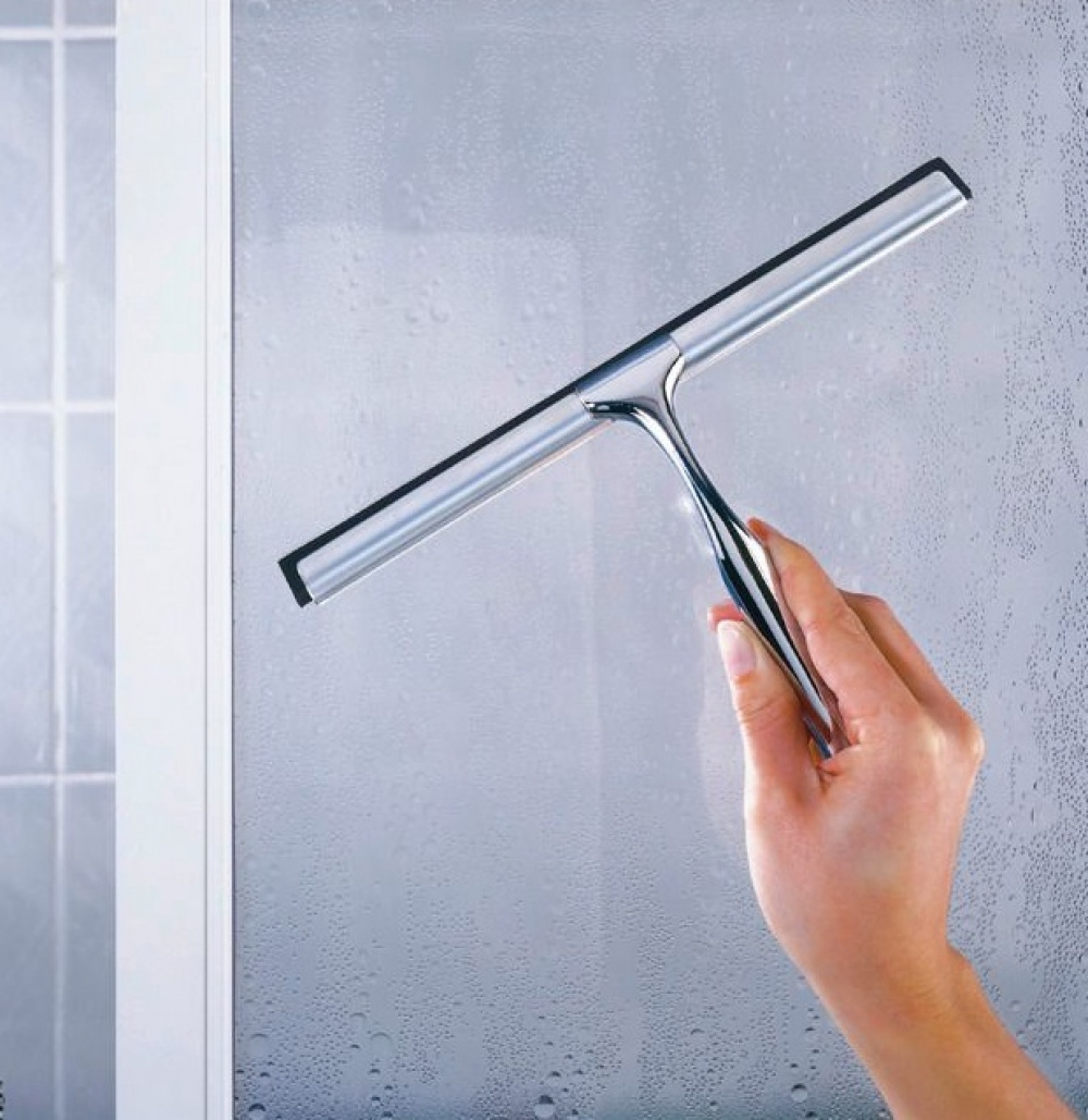 Duschskrapa med krokar, SQUWWGEE TERNI, 24,5 x H 16,5 cm, Krom i gruppen Förvaring / Badrumsförvaring hos SmartaSaker.se (40531)