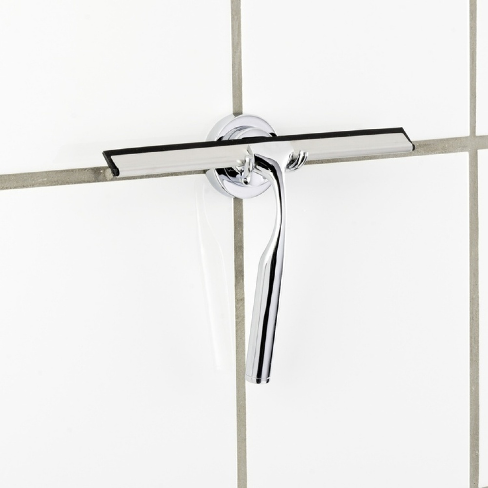 Duschskrapa med krokar, SQUWWGEE TERNI, 24,5 x H 16,5 cm, Krom i gruppen Förvaring / Badrumsförvaring hos SmartaSaker.se (40531)