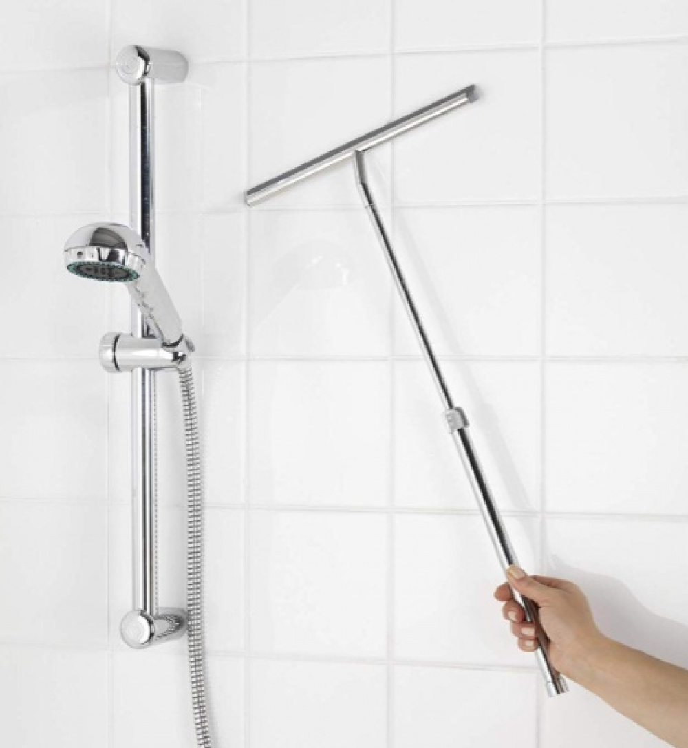 Duschskrapa, / Fönsterskrapa, TELESCOPIC, 26 x 37-59 cm, Krom i gruppen Förvaring / Badrumsförvaring hos SmartaSaker.se (40535)