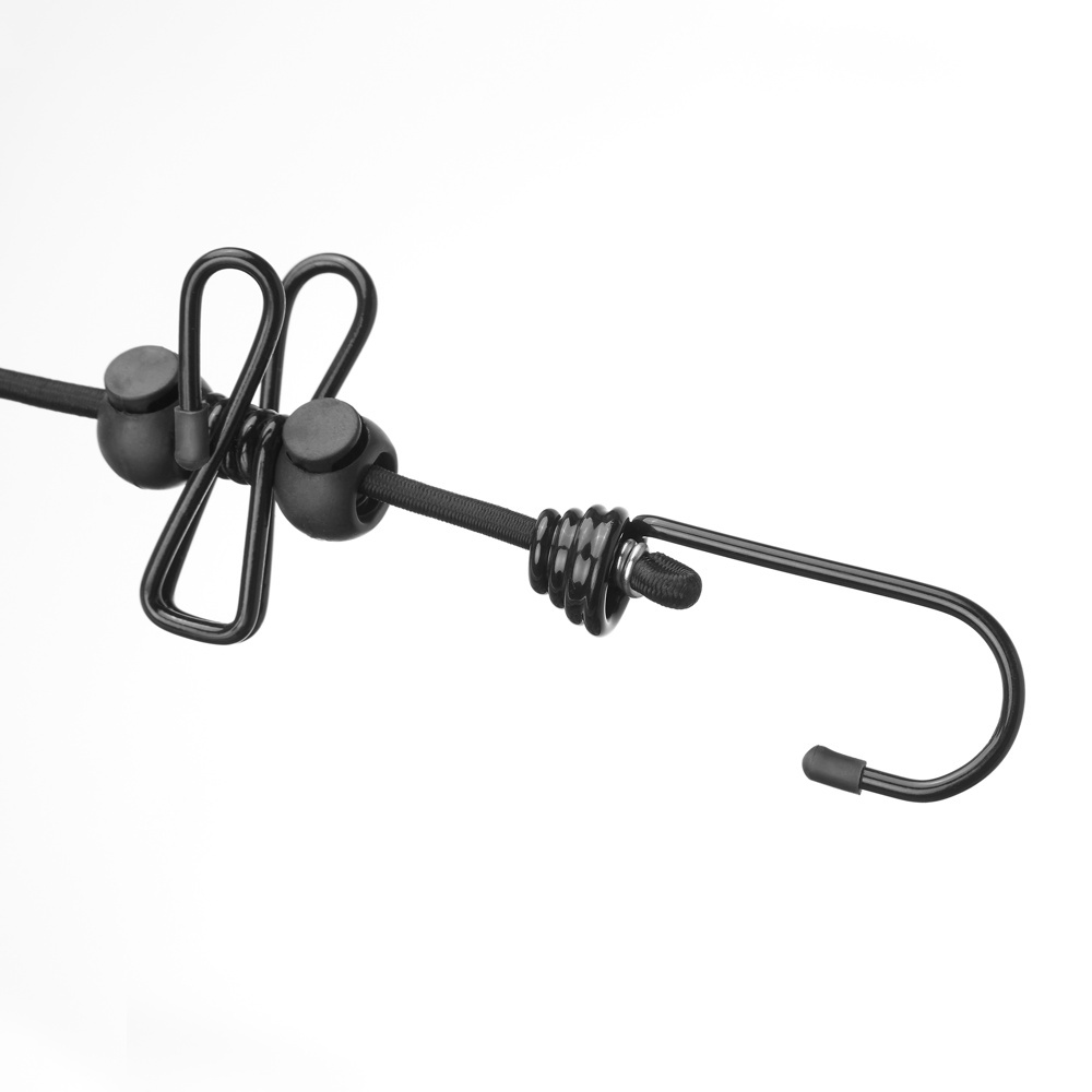 Elastisk lina med 12 klämmor, ELASTICA, 2 - 4 m, Svart i gruppen Förvaring / Tvätt och tork / Torkställningar hos SmartaSaker.se (40538)