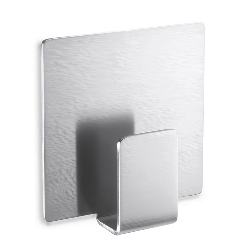 Enkelkrok Självhäftande, APPESO, 5,5 x H 5,8 cm, Zack, Borstat rostfritt stål i gruppen Förvaring / Badrumsförvaring hos SmartaSaker.se (40542)