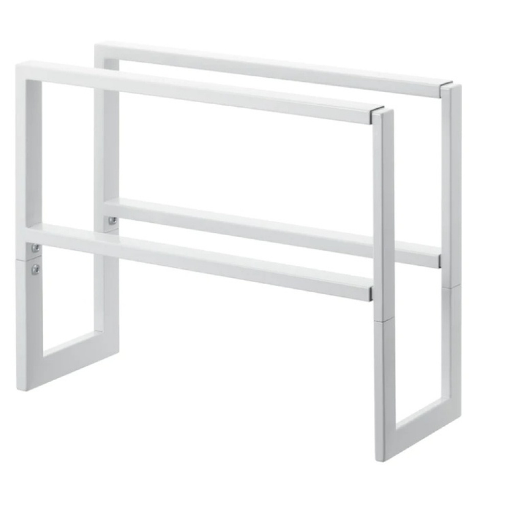 Expanderbar skohylla i metall, LINE 2-TIERED, 38 ~ 70 x 15 x H 30 cm, Yamazaki, Vit i gruppen Förvaring / Hallförvaring / Skohyllor hos SmartaSaker.se (40562)