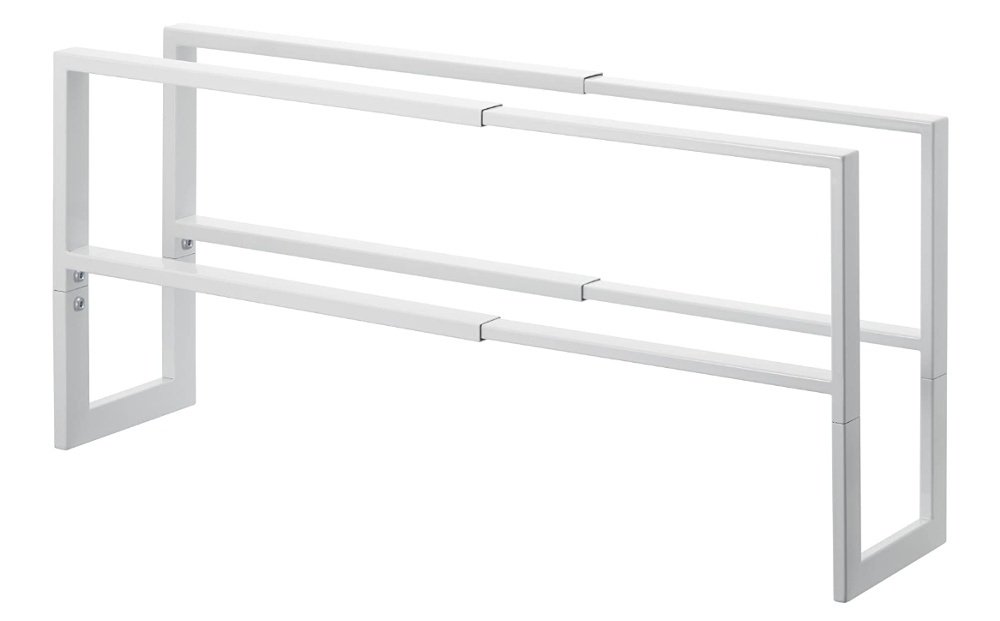 Expanderbar skohylla i metall, LINE 2-TIERED, 38 ~ 70 x 15 x H 30 cm, Yamazaki, Vit i gruppen Förvaring / Hallförvaring / Skohyllor hos SmartaSaker.se (40562)