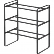 Expanderbar skohylla i metall, Stapelbar, FRAME 3-TIERED, 41~70 x 25 x H 46 cm, Yamazaki, Svart Expanderbar skohylla i metall, Stapelbar, FRAME 3-TIERED, 41~70 x 25 x H 46 cm, Yamazaki, Svart