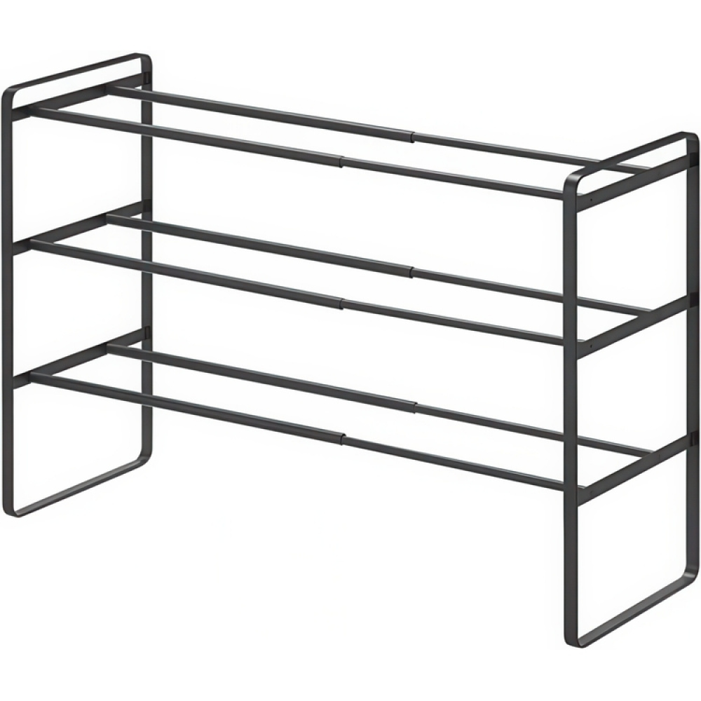 Expanderbar skohylla i metall, Stapelbar, FRAME 3-TIERED, 41~70 x 25 x H 46 cm, Yamazaki, Svart i gruppen Förvaring / Hallförvaring / Skohyllor hos SmartaSaker.se (40563)