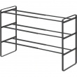 Expanderbar skohylla i metall, Stapelbar, FRAME 3-TIERED, 41~70 x 25 x H 46 cm, Yamazaki, Svart Expanderbar skohylla i metall, Stapelbar, FRAME 3-TIERED, 41~70 x 25 x H 46 cm, Yamazaki, Svart