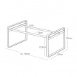 Expanderbar skohylla i metall, Stapelbar, FRAME, 41~70 x 25 x H 17,5 cm, Yamazaki Expanderbar skohylla i metall, Stapelbar, FRAME, 41~70 x 25 x H 17,5 cm, Yamazaki