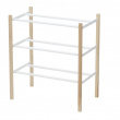 Expanderbar skohylla, metall och trä, PLAIN 3-TIERED, 41 ~ 70 x 25 x H 45,5 cm, Yamazaki, Vit /Natur Expanderbar skohylla, metall och trä, PLAIN 3-TIERED, 41 ~ 70 x 25 x H 45,5 cm, Yamazaki, Vit /Natur