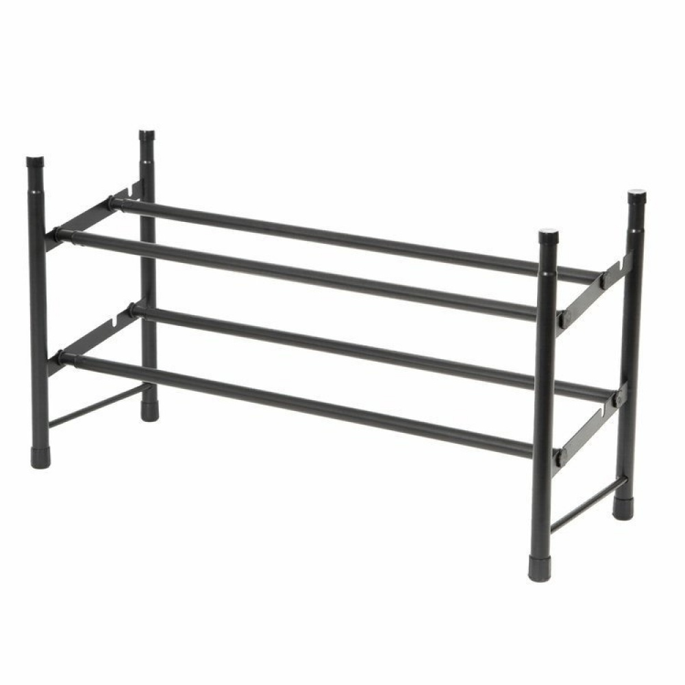 Expanderbar skohylla, STILITO TELESCOPIC, 62~117 x 23 x H 35 cm, Svart i gruppen Förvaring / Hallförvaring / Skohyllor hos SmartaSaker.se (40569)
