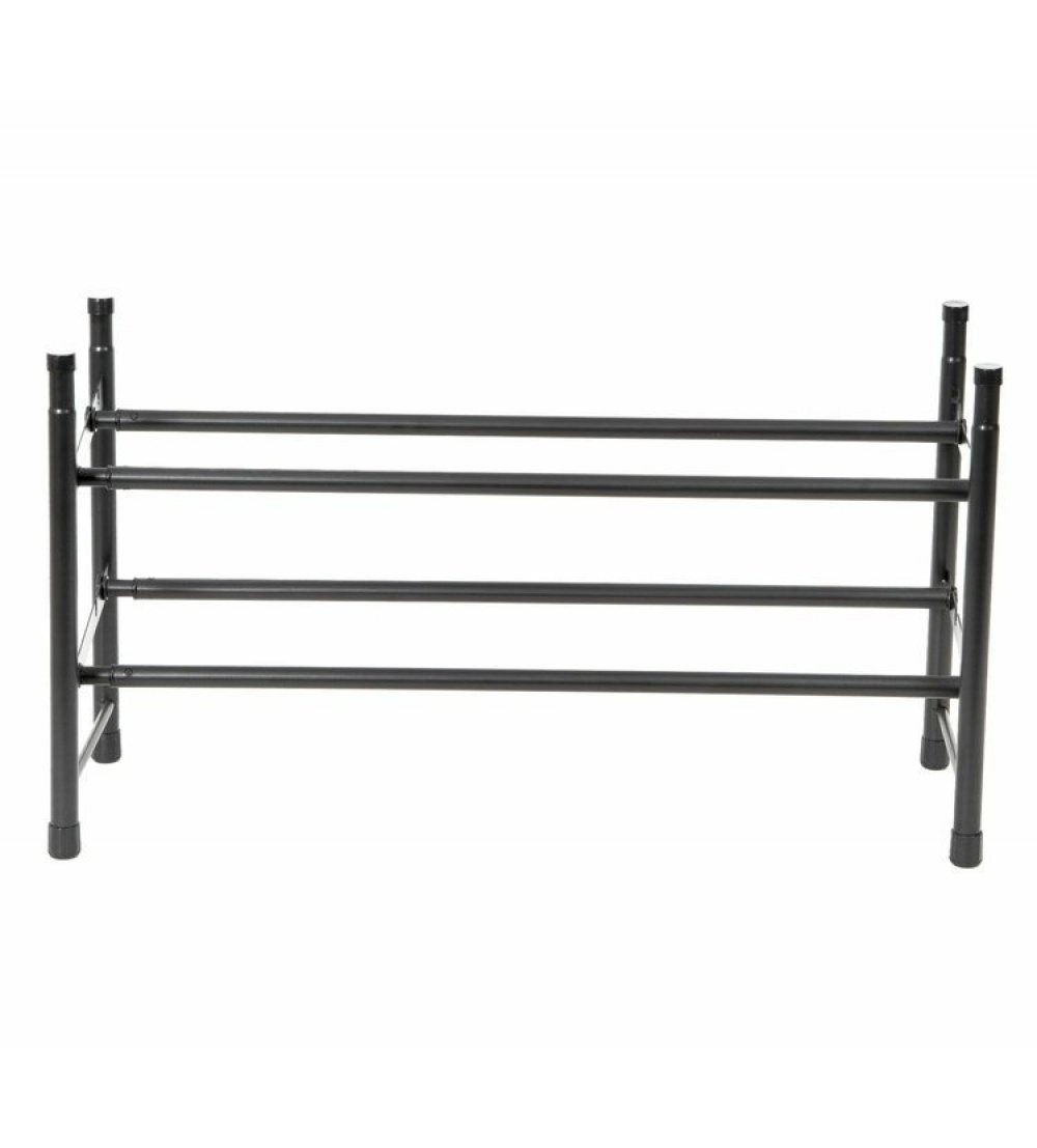 Expanderbar skohylla, STILITO TELESCOPIC, 62~117 x 23 x H 35 cm, Svart i gruppen Förvaring / Hallförvaring / Skohyllor hos SmartaSaker.se (40569)