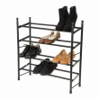 Expanderbar skohylla, STILITO TELESCOPIC, 62~117 x 23 x H 35 cm, Svart Expanderbar skohylla, STILITO TELESCOPIC, 62~117 x 23 x H 35 cm, Svart