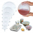 Silikonlockset för mat set med 6 delar, Transparent