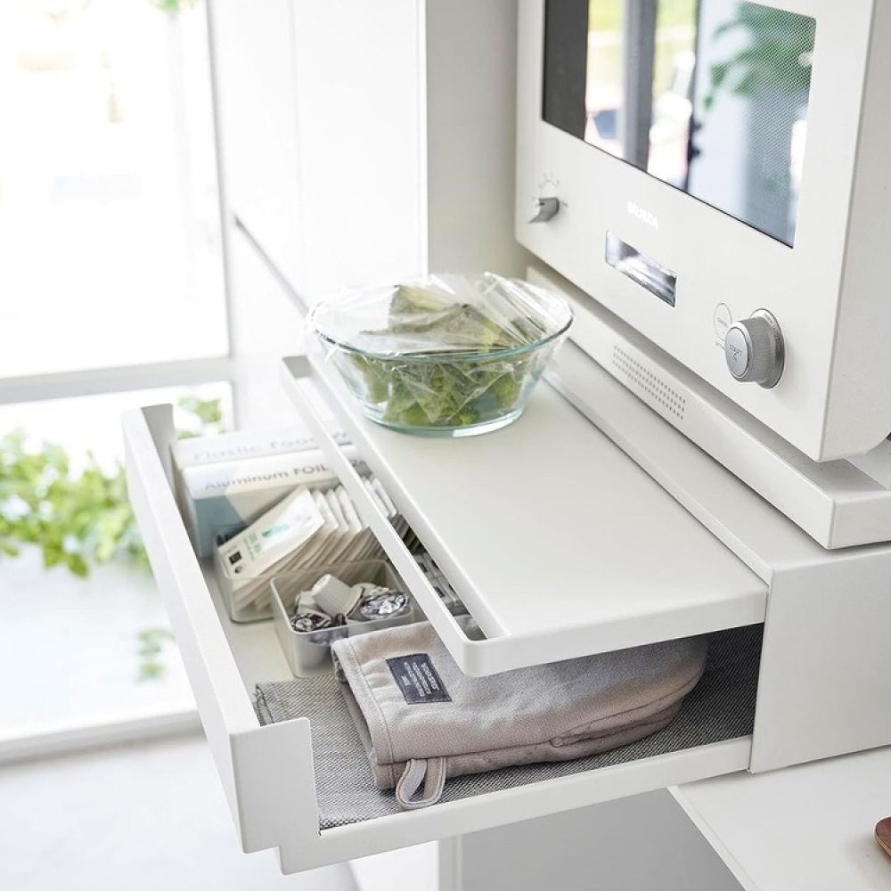 Extra förvaring, Metall, LARGE TOWER COUNTERTOP DRAWER, 45 x 39,3 x H 13,5 cm, Yamazaki i gruppen Förvaring / Köksförvaring hos SmartaSaker.se (40578)