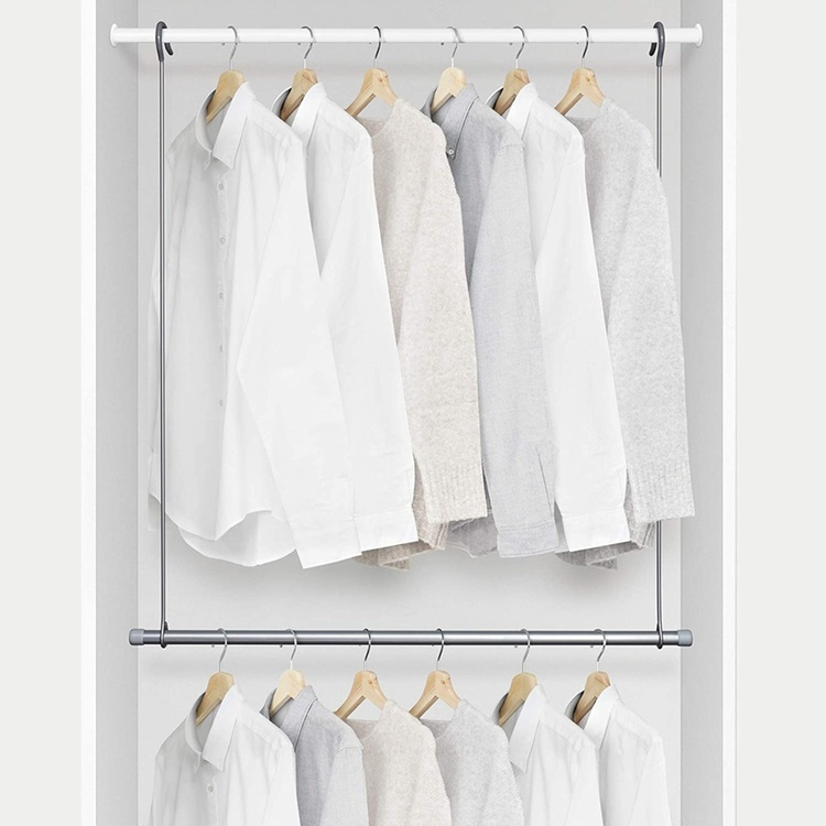 Extra Garderobsstång, Metall, WARDROBE BAR, 77 x H 85 cm, Silver i gruppen Förvaring / Garderobsförvaring hos SmartaSaker.se (40580)