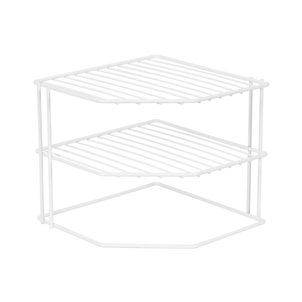 Extra hylla för hörn, med tre plan, CORNER SHELF, 24 x 23 x H 20,5 cm, Vit i gruppen Förvaring / Köksförvaring / Organisera köksskåp hos SmartaSaker.se (40582)