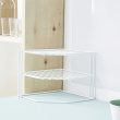 Extra hylla för hörn, med tre plan, CORNER SHELF, 24 x 23 x H 20,5 cm, Vit