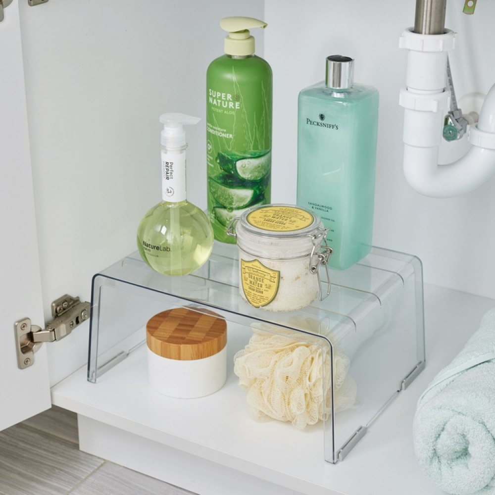 Extra hylla för skåp, DEEP RISER, 34,2 x 25,4 x H 15,3 cm, Transparent i gruppen Förvaring / Köksförvaring / Organisera köksskåp hos SmartaSaker.se (40584)