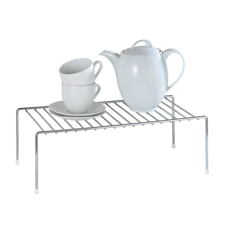 Extra hylla för skåp, PLATE RACK, 42,5 x 22 x H15 Silver i gruppen Förvaring / Köksförvaring / Organisera köksskåp hos SmartaSaker.se (40586)