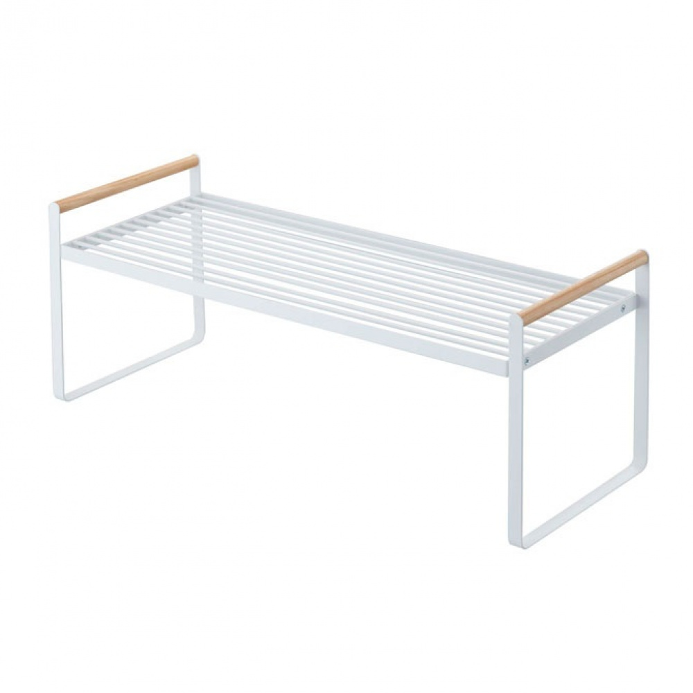 Extra hylla, Lång, TOSCA STORAGE RACK, 60 Ã— 22,5 Ã— H22 cm, Yamazaki, Vit i gruppen Förvaring / Köksförvaring / Organisera köksskåp hos SmartaSaker.se (40592)