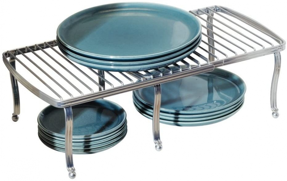 Extra hylla, Utdragbar, Metall, YORK CABINET SHELF, 32 - 58 cm, Silver i gruppen Förvaring / Köksförvaring / Organisera köksskåp hos SmartaSaker.se (40594)