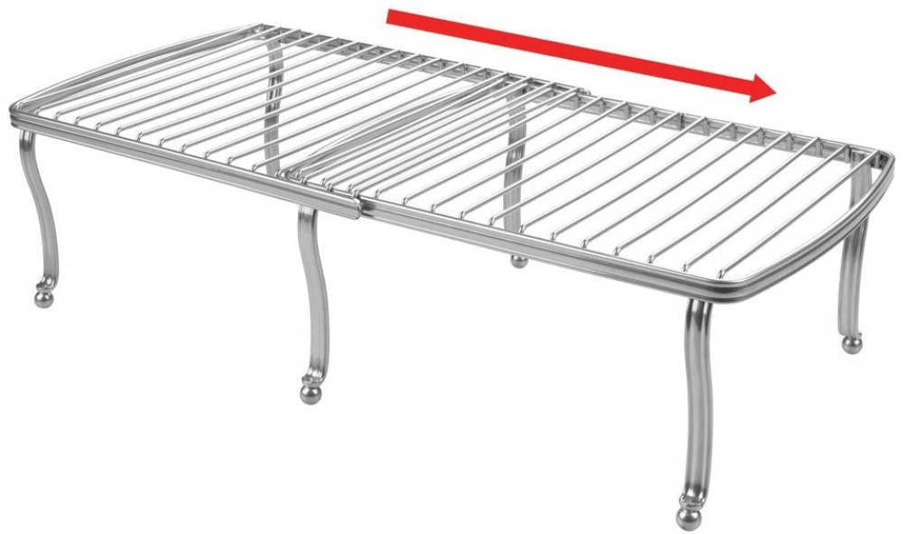 Extra hylla, Utdragbar, Metall, YORK CABINET SHELF, 32 - 58 cm, Silver i gruppen Förvaring / Köksförvaring / Organisera köksskåp hos SmartaSaker.se (40594)