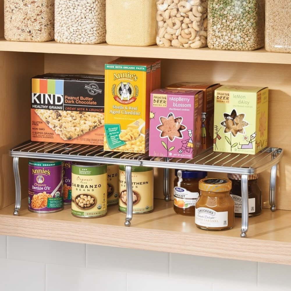 Extra hylla, Utdragbar, Metall, YORK CABINET SHELF, 32 - 58 cm, Silver i gruppen Förvaring / Köksförvaring / Organisera köksskåp hos SmartaSaker.se (40594)