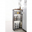 Extra smal förvaringsvagn, TOWER SLIM TROLLEY, 13 x 47,5 x H 80,5 cm Extra smal förvaringsvagn, TOWER SLIM TROLLEY, 13 x 47,5 x H 80,5 cm