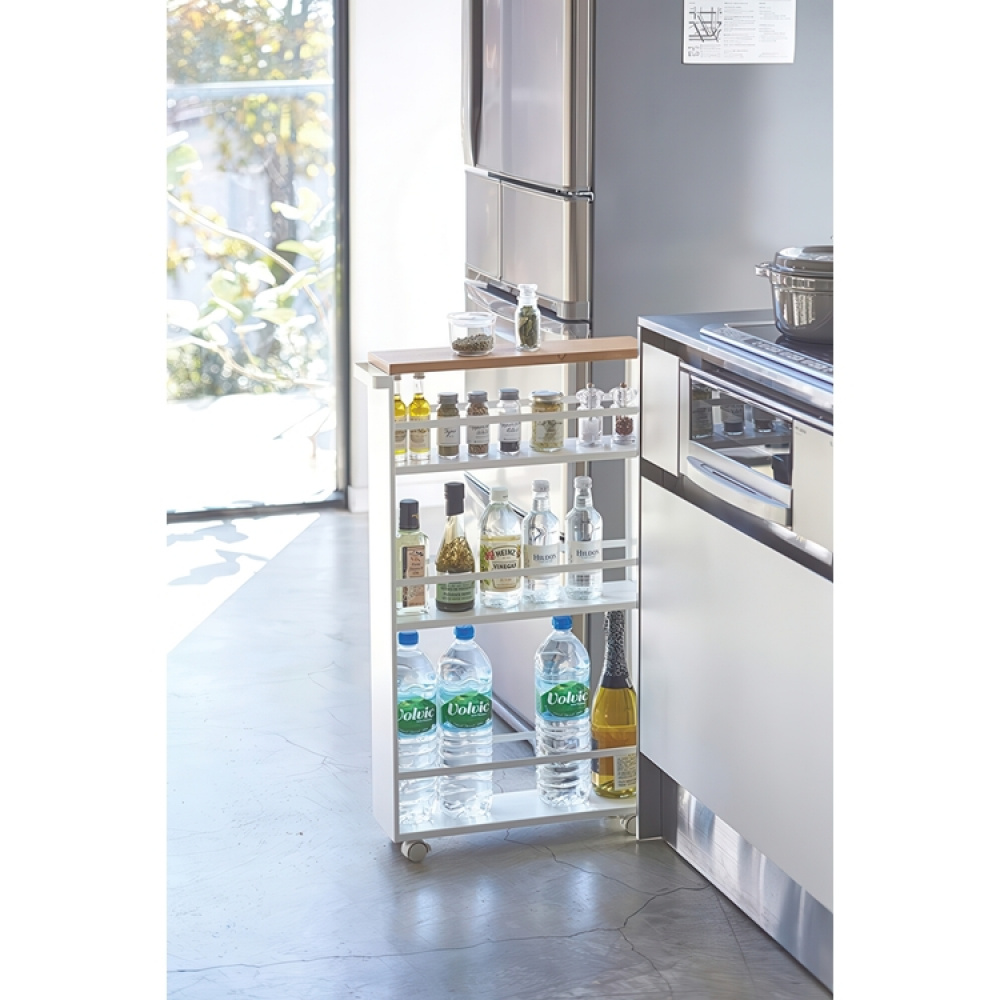 Extra smal förvaringsvagn, TOWER SLIM TROLLEY, 13 x 47,5 x H 80,5 cm i gruppen Förvaring / Köksförvaring hos SmartaSaker.se (40596)
