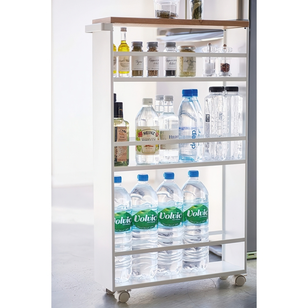 Extra smal förvaringsvagn, TOWER SLIM TROLLEY, 13 x 47,5 x H 80,5 cm i gruppen Förvaring / Köksförvaring hos SmartaSaker.se (40596)