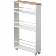 Extra smal förvaringsvagn, TOWER SLIM TROLLEY, 13 x 47,5 x H 80,5 cm Extra smal förvaringsvagn, TOWER SLIM TROLLEY, 13 x 47,5 x H 80,5 cm