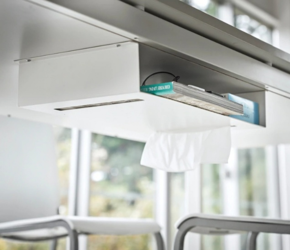 Extrahylla, under bord, TOWER UNDER-TABLE SHELF, 44 x 24,5 x H 7 cm, Vit i gruppen Förvaring / Köksförvaring / Organisera köksskåp / Under hyllan-förvaring hos SmartaSaker.se (40599)