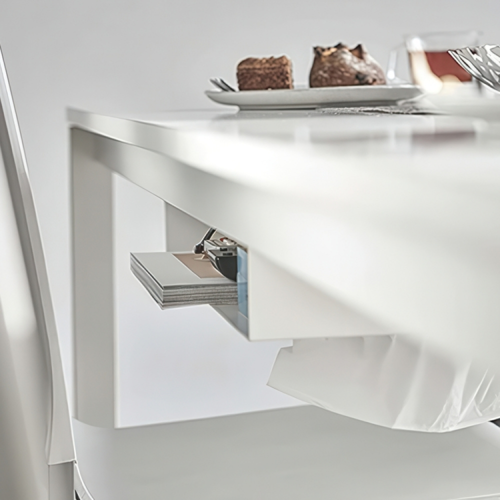 Extrahylla, under bord, TOWER UNDER-TABLE SHELF, 44 x 24,5 x H 7 cm, Vit i gruppen Förvaring / Köksförvaring / Organisera köksskåp / Under hyllan-förvaring hos SmartaSaker.se (40599)