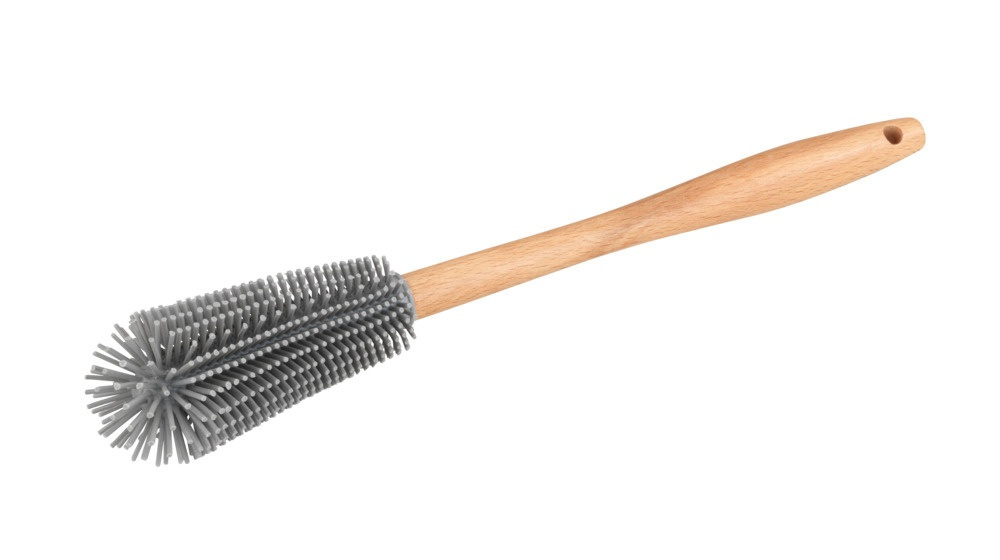 Flaskborste med böjbar silikonspets, FLEXKOPF, Ã˜ 4,5 x H 30 cm, Grå / natur i gruppen Förvaring / Köksförvaring / Diskställ och diskbänk hos SmartaSaker.se (40600)