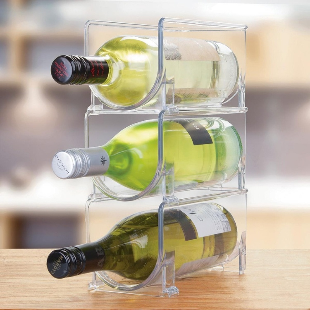 Flaskställ, Stapelbart, RPET WINE & DRINK RACK, 10 x 20 x H 10 cm, Transparent i gruppen Förvaring / Köksförvaring / Kylskåpsförvaring hos SmartaSaker.se (40603)