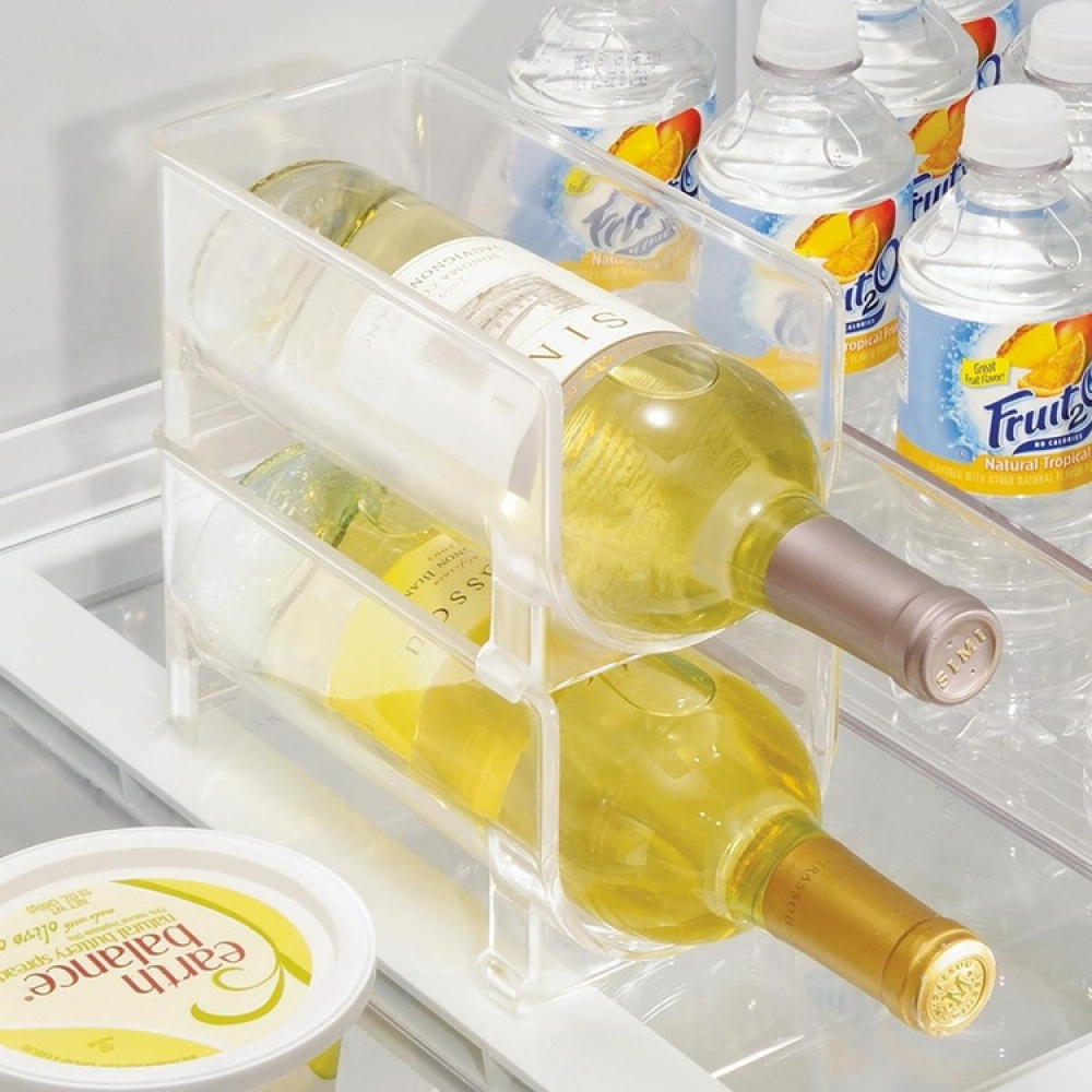 Flaskställ, Stapelbart, RPET WINE & DRINK RACK, 10 x 20 x H 10 cm, Transparent i gruppen Förvaring / Köksförvaring / Kylskåpsförvaring hos SmartaSaker.se (40603)
