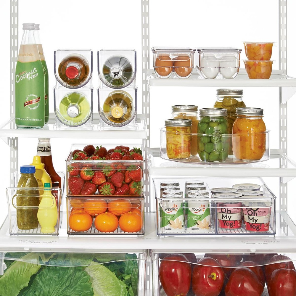 Flaskställ, Stapelbart, RPET WINE & DRINK RACK, 10 x 20 x H 10 cm, Transparent i gruppen Förvaring / Köksförvaring / Kylskåpsförvaring hos SmartaSaker.se (40603)