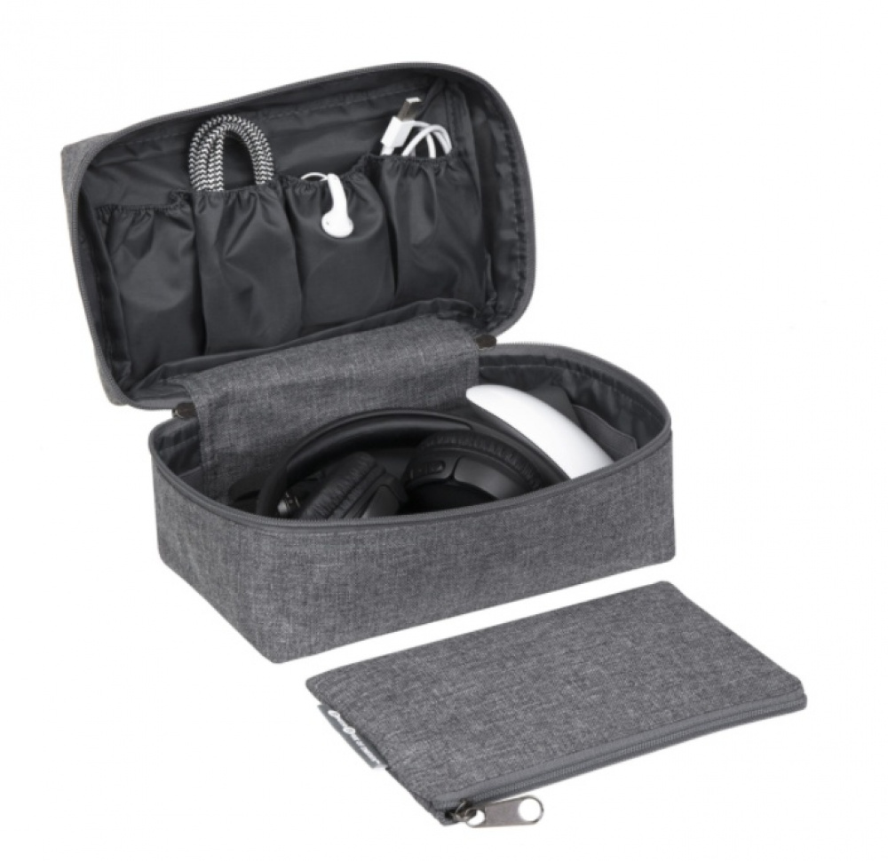 Fodral för accessoarer med extra etui, BIGSO ACCESSORIES ORGANIZER, Grå i gruppen Förvaring / Badrumsförvaring / Sminkförvaring hos SmartaSaker.se (40607)