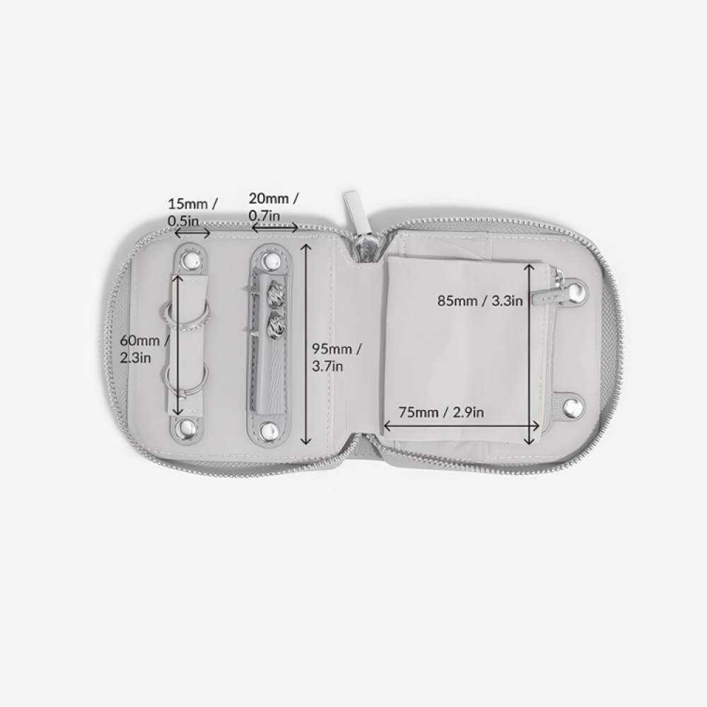 Fodral för smycken, STACKERS COMPACT JEWELLRY PURSE, 11 x 11 x 2,5 cm i gruppen Förvaring / Förvaring på resa / Smyckesförvaring för resa hos SmartaSaker.se (40612)