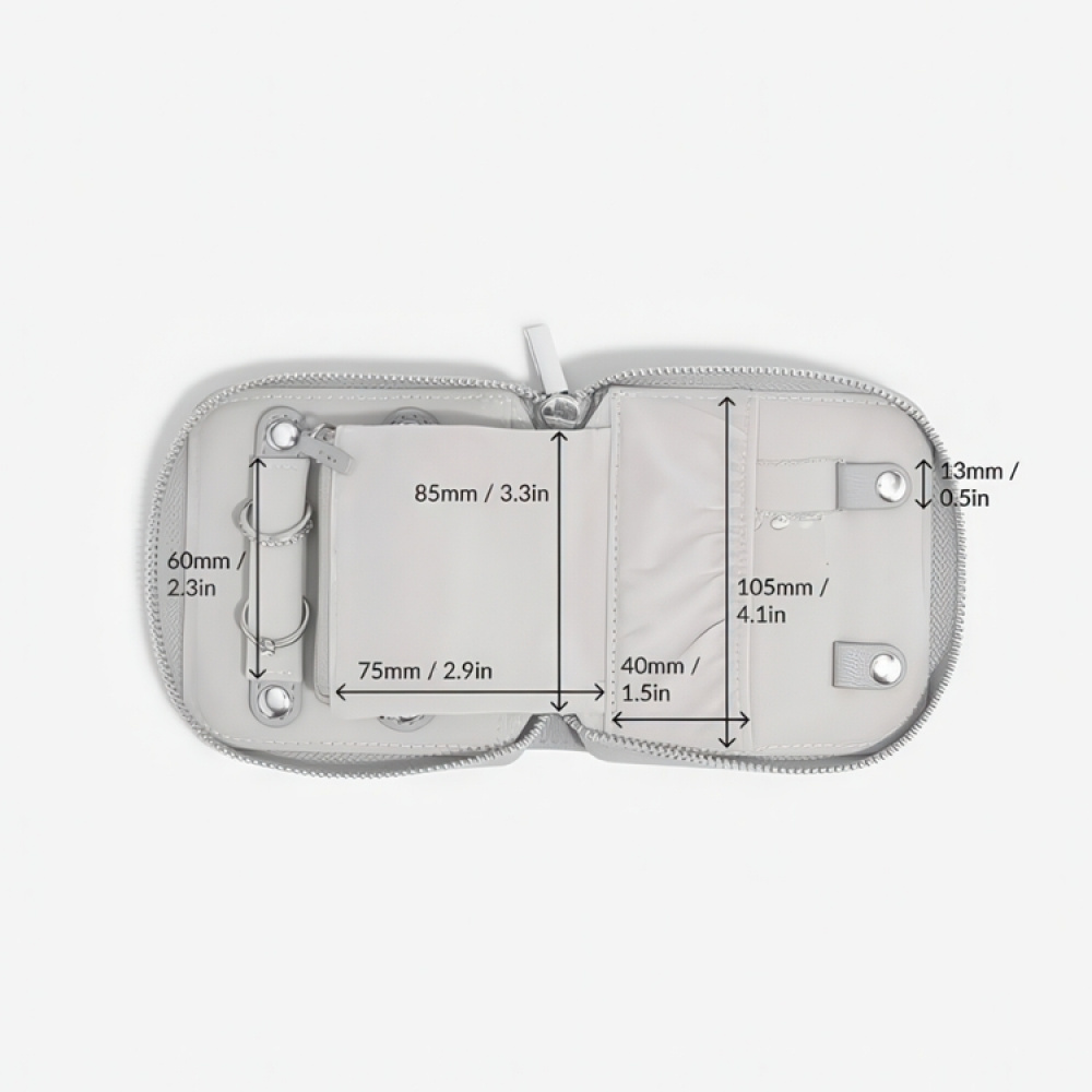 Fodral för smycken, STACKERS COMPACT JEWELLRY PURSE, 11 x 11 x 2,5 cm i gruppen Förvaring / Förvaring på resa / Smyckesförvaring för resa hos SmartaSaker.se (40612)