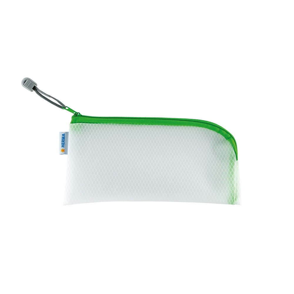 Fodral med dragkedja, UNIVERSAL ETUI, 23 x 11 cm, Transparent / Grön i gruppen Förvaring / Förvaring på resa / Necessärer hos SmartaSaker.se (40616-transparent-grn)