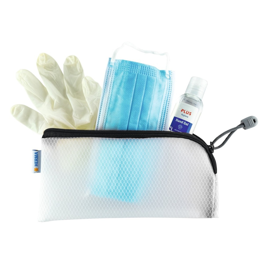 Fodral med dragkedja, UNIVERSAL ETUI, 23 x 11 cm, Transparent / Grön i gruppen Förvaring / Förvaring på resa / Necessärer hos SmartaSaker.se (40616-transparent-grn)