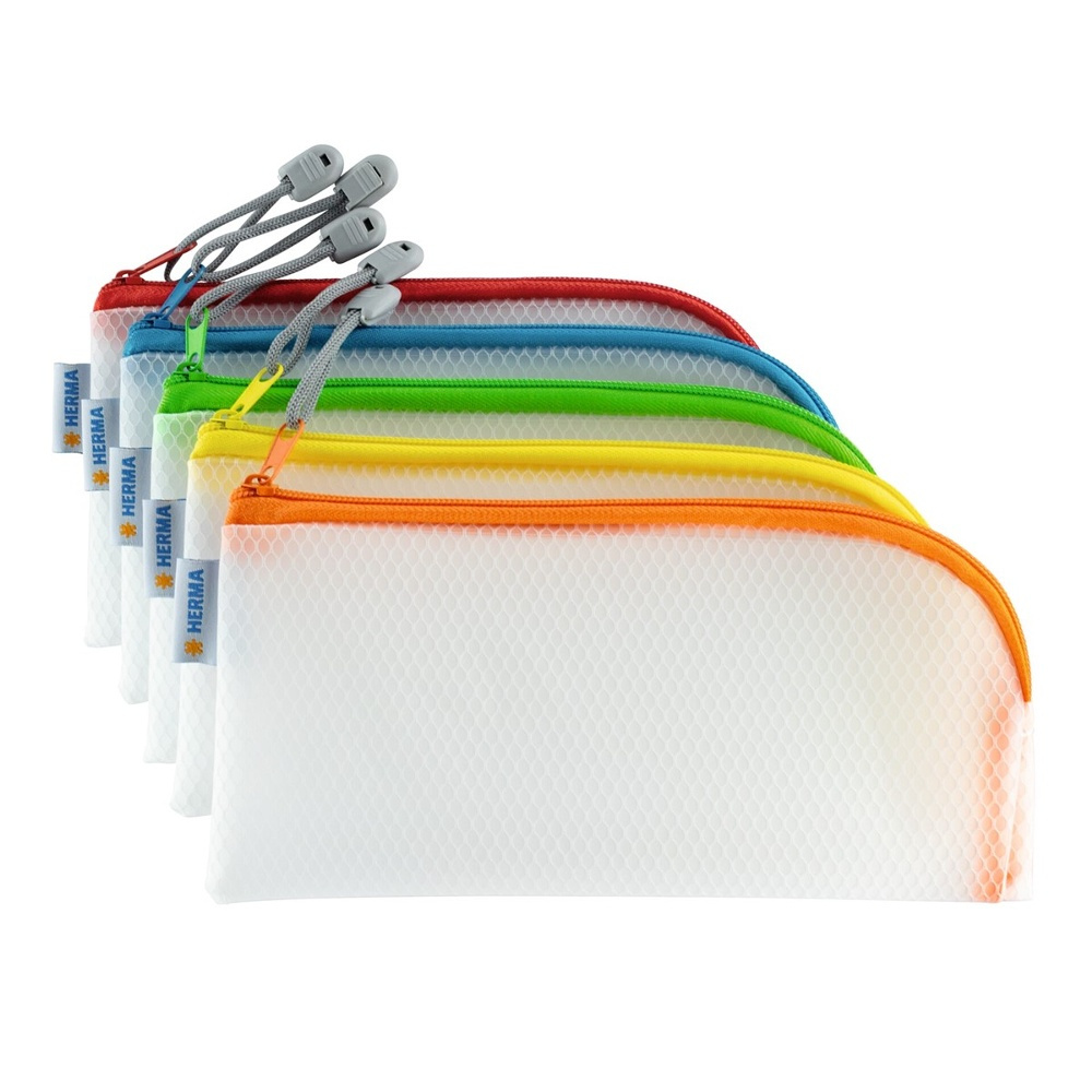 Fodral med dragkedja, UNIVERSAL ETUI, 23 x 11 cm, Transparent / Grön i gruppen Förvaring / Förvaring på resa / Necessärer hos SmartaSaker.se (40616-transparent-grn)