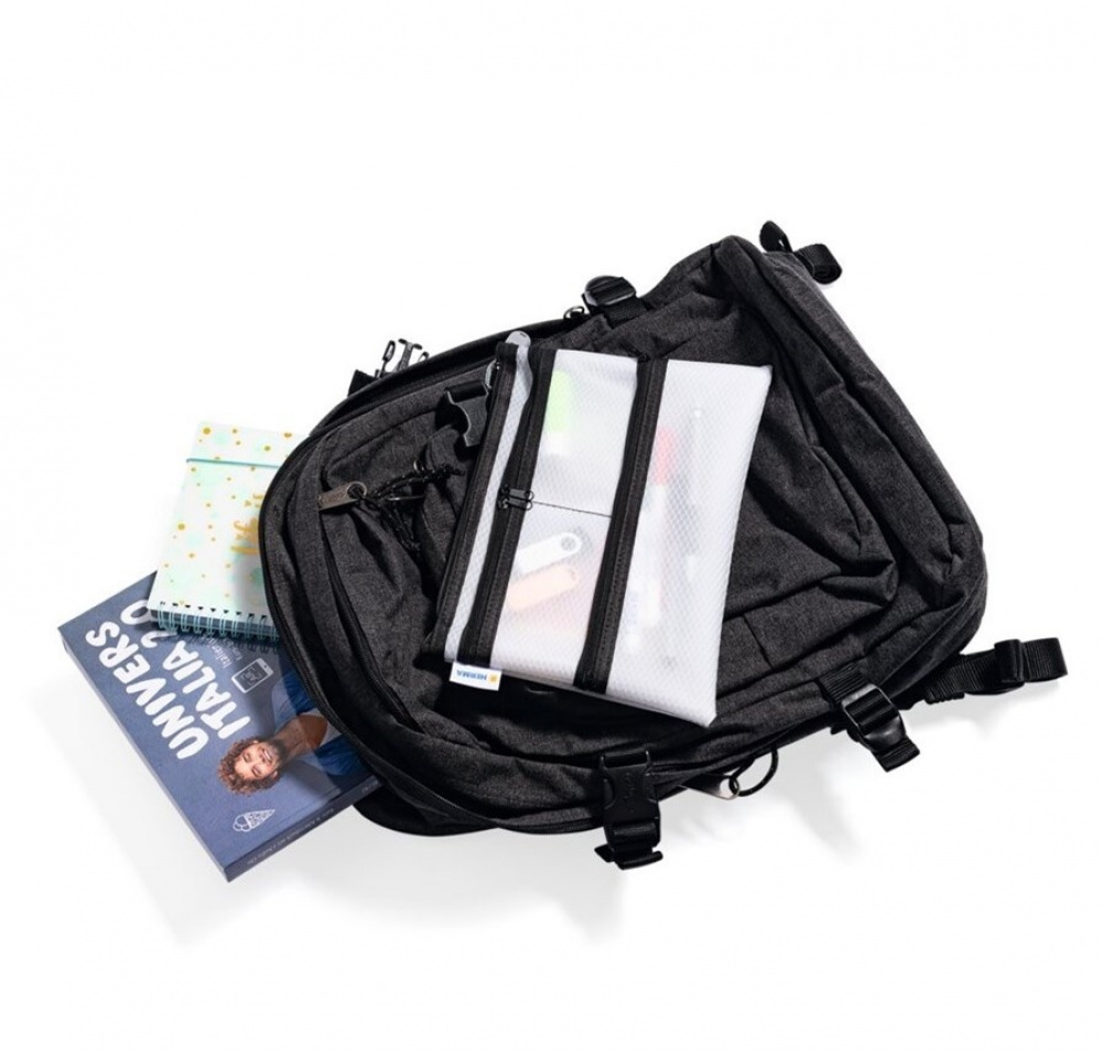 Fodral med fickor, UNIVERSAL MULTI BAG A5, 26 x 20 cm, Transparent / Svart i gruppen Förvaring / Förvaring på resa / Packpåsar och packkuber hos SmartaSaker.se (40617)