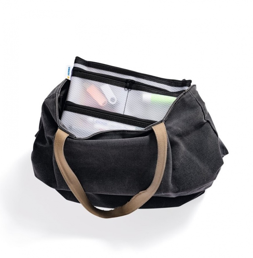 Fodral med fickor, UNIVERSAL MULTI BAG A5, 26 x 20 cm, Transparent / Svart i gruppen Förvaring / Förvaring på resa / Packpåsar och packkuber hos SmartaSaker.se (40617)