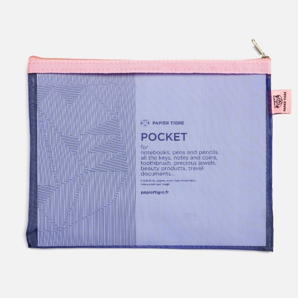 Fodral, PAPIER TIGRE MEDIUM MESH POCKET, 18 x 24 cm i gruppen Förvaring / Förvaring på resa hos SmartaSaker.se (40624)