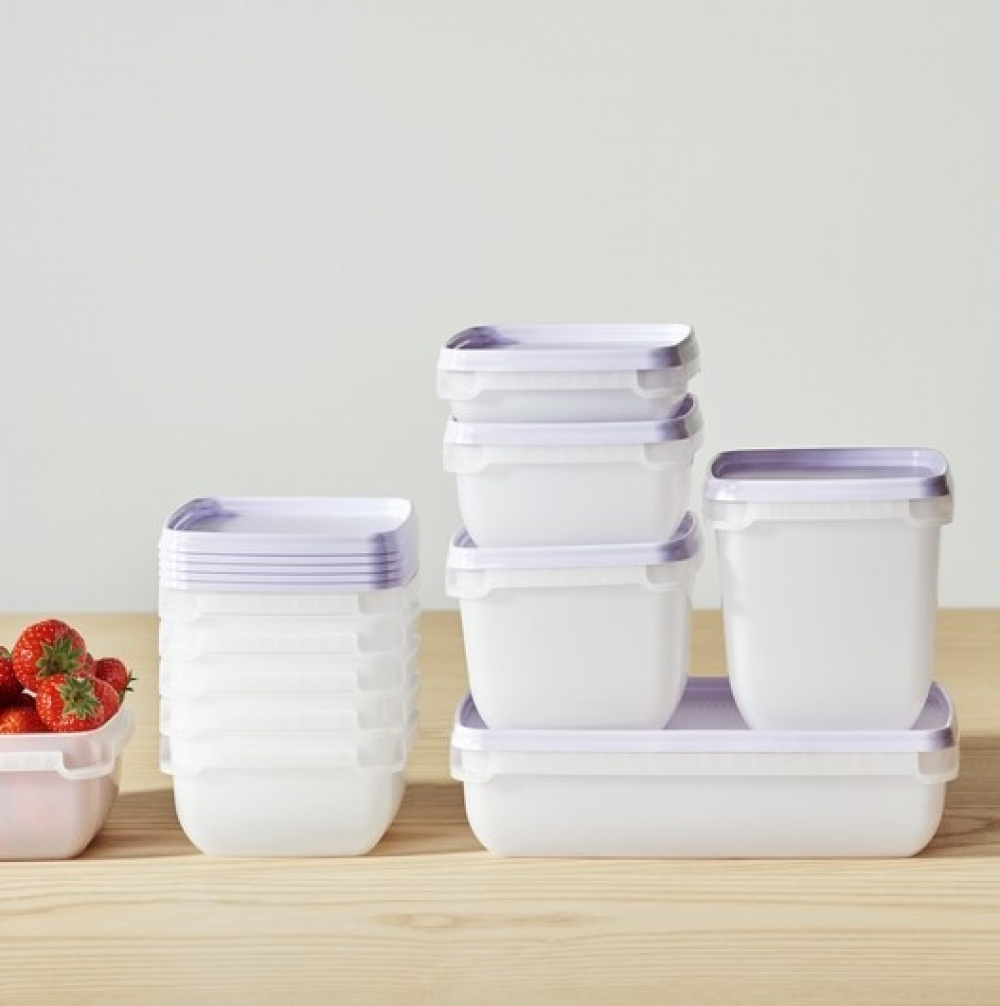 Frysburkar 1,2L, Stapelbara, 2 st, SMARTSTORE FROST, Vit / Lila i gruppen Förvaring / Köksförvaring / Matlådor / SmartStore matlådor hos SmartaSaker.se (40630)
