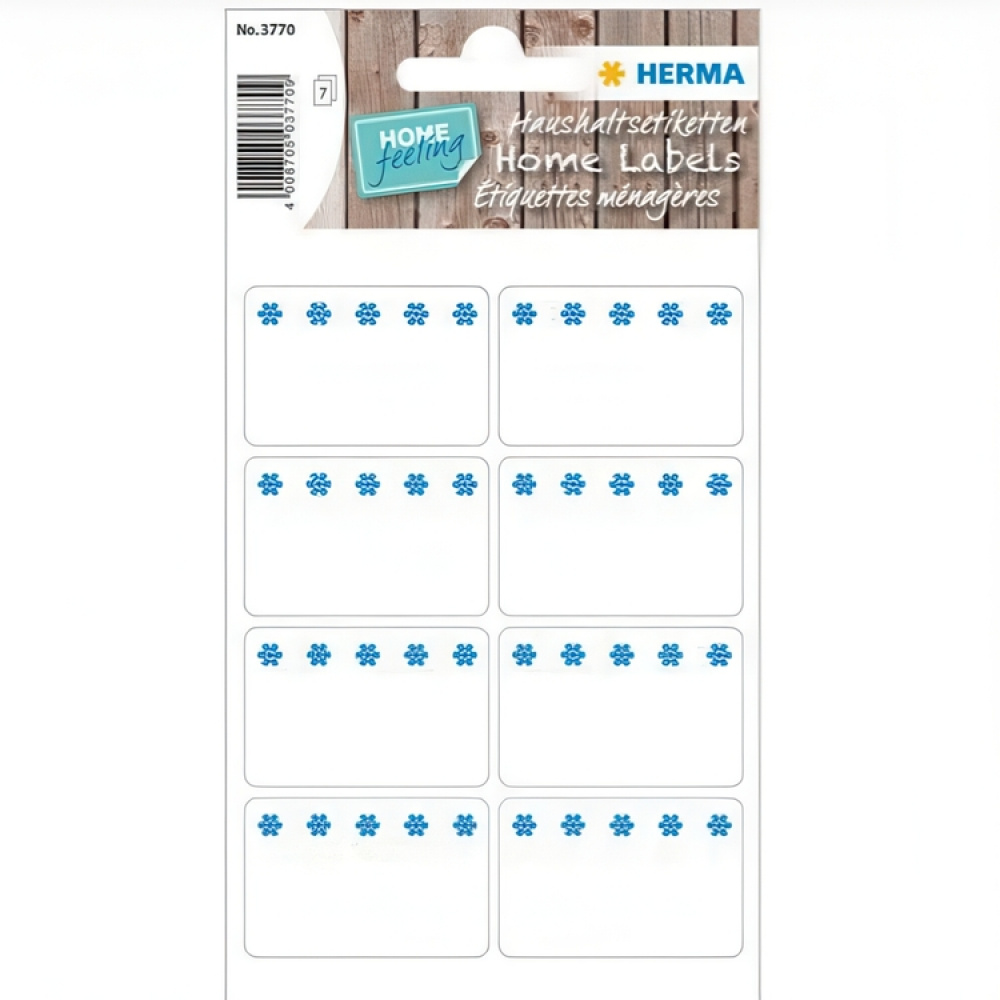 Frysetiketter, Små, 56 st, ICE CRYSTALS, 4 x H 2,6 cm , Vit / Blå i gruppen Förvaring / Magneter och självhäftande / Skyltar och etiketter hos SmartaSaker.se (40633)